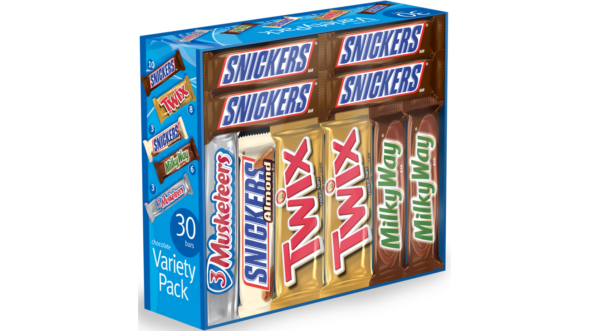 Snickers, Twix and More Assorted Chocolate Candy Bars Bulk