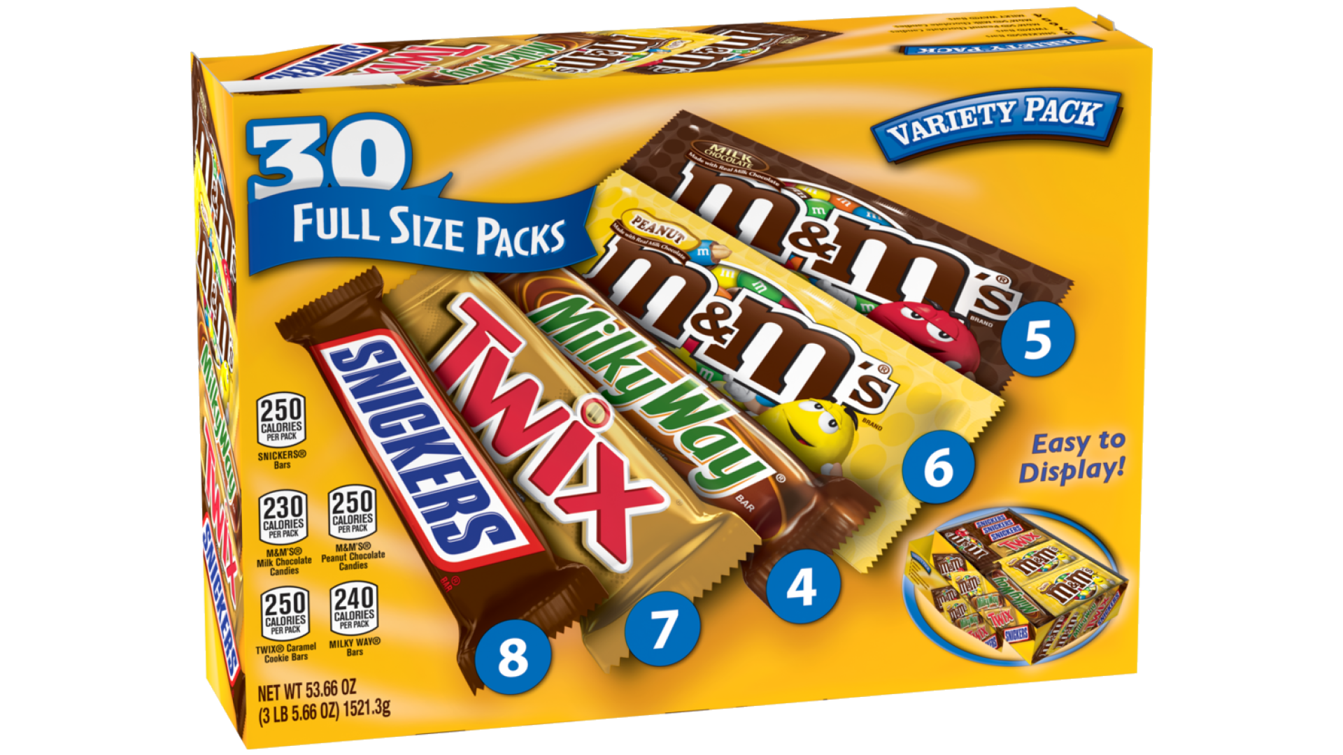M&M'S MIXED SINGLES VARIETY COSTCO 